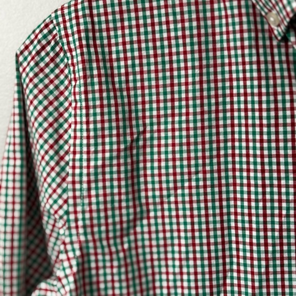 Vineyard Vines Boys Red Green checked Long Sleeve Button Down size 16. Holiday - Picture 7 of 7